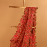 Designer Thread Embroidered Tissue Saree