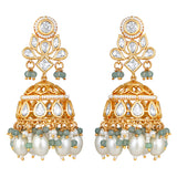 Designer  Gold Polish Brass with Kundan Polki