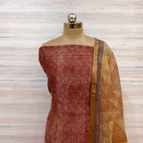 Hand block pure maheshwari chanderi suit dupatta