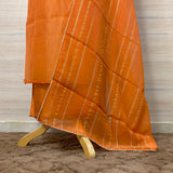 Exquisite Hand Embroidered Tissue Suit with Gold Stripes Dupatta