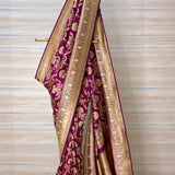 Banarasi Handloom pure katan Silk Kadwa saree