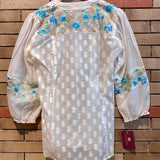 classy offwhite cutwork mal chanderi embroidered shirt