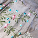 Hand-Painted Maheshwari Suit with Brushed Dupatta