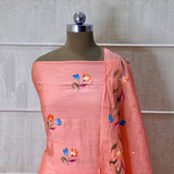 Hand-Painted Maheshwari Suit with Brushed Dupatta