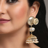 Designer  Gold Polish Brass with Kundan Polki