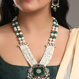 Designer  Gold Polish Brass with Kundan Polki Necklace