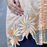 Elegant embroidered organza shirt