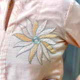 Elegant embroidered organza shirt