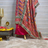 Organza Georgette Tissue Suit with Gota Work and Bandhani Print Dupatta