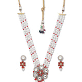 Golden, Pearly White, Coral, Kundan Polki, Necklace Set