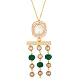 Micron gold polished brass, Kundan Polki Necklace