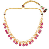 Golden and Pink, Kundan polki Necklace Set