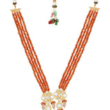 Gold Plated Kundan Necklace with Agate