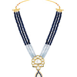 Gold Plated Kundan Necklace with Agate