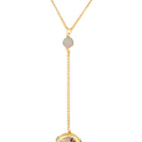 Gold Plated Handcrafted Necklace with Mother of Pearl