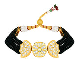 Gold Plated Kundan Necklace with Agate