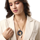 Blue Gold Plated Handcrafted Necklace