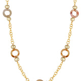 Designer Necklace With Gold Finished Brass, Shell Pearls & Natural Onyx Stone