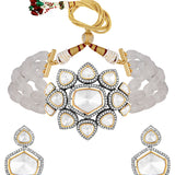 Dual Tone Kundan Choker Necklace