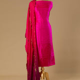 Add Glamour to Your Ethnic Wardrobe with our Hot Pink Silk Suit